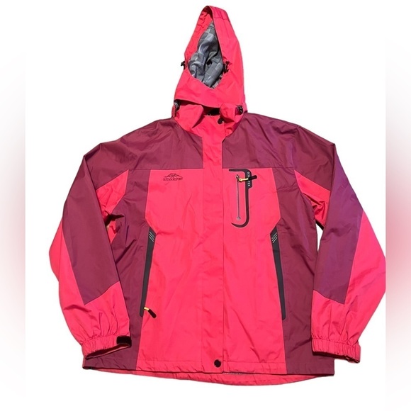 Outdoor Diamond Candy gore-tex pink and purple medium weight jacket with hood - Picture 1 of 12